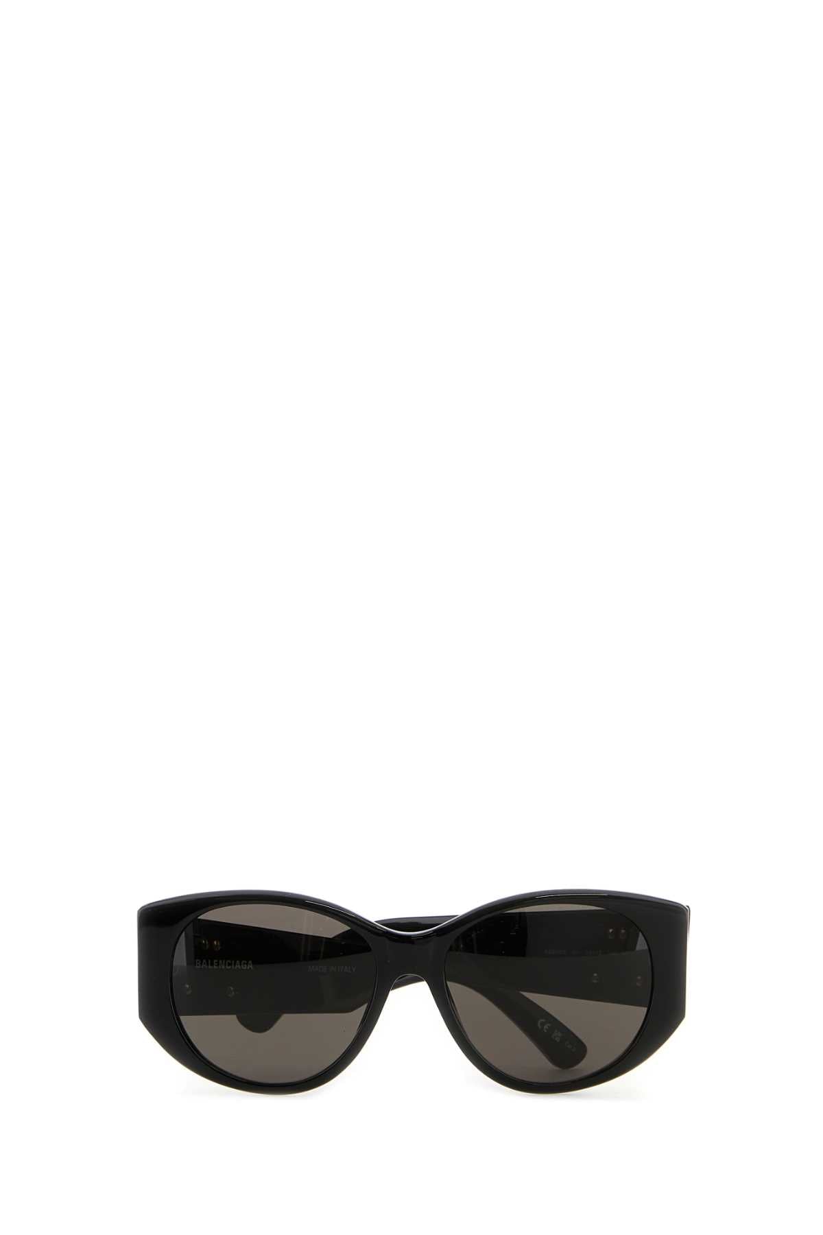 Black Acetate Nano Round Sunglasses Exterior: Occhiali Da Sole