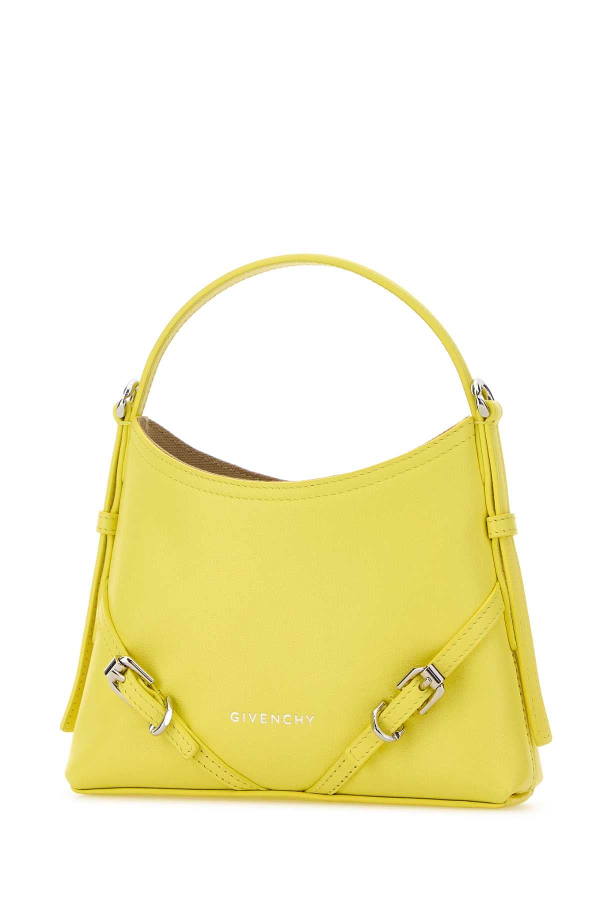 Yellow Leather Nano Voyou Handbag Acidyellow Borse A Mano