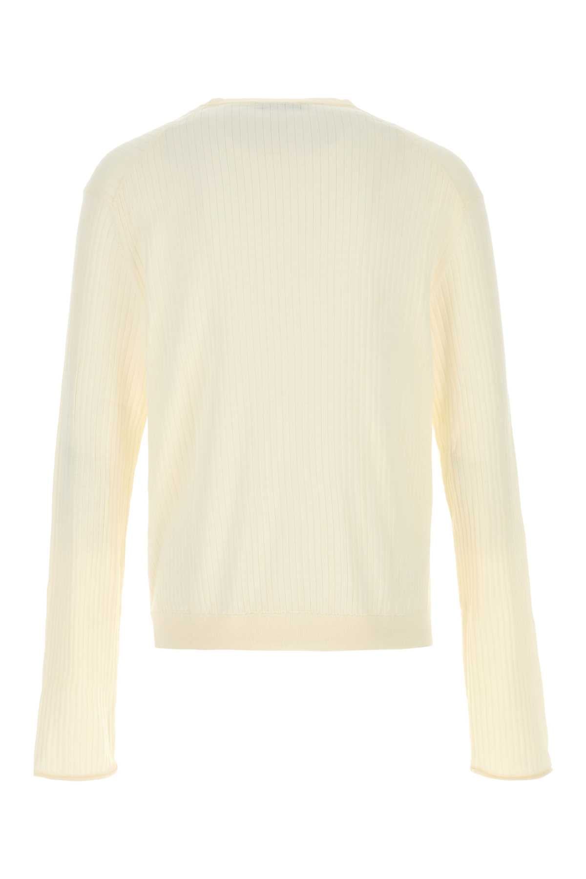 Ivory Cotton Crepe Exterior: Maglie