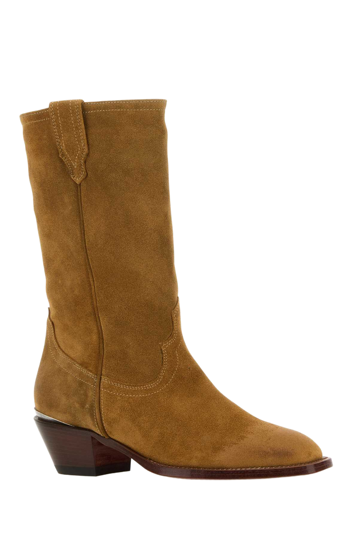 Camel Suede Durango Ankle Boots Stivali