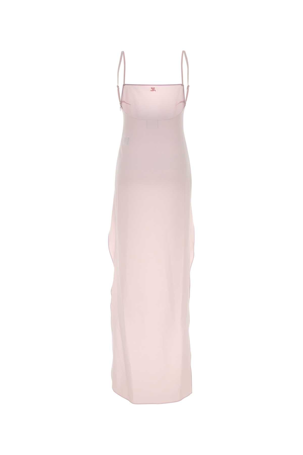 Pastel Pink Crepe Dress Lightpink Abiti