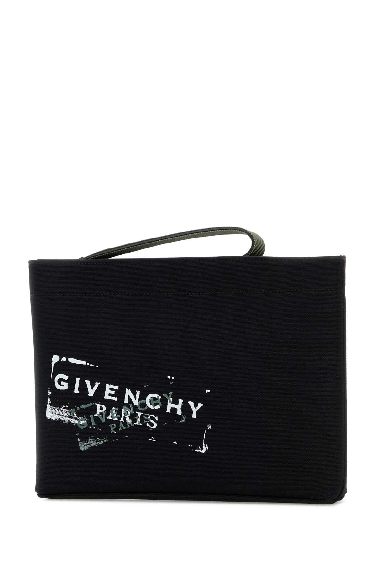 Black Canvas Clutch