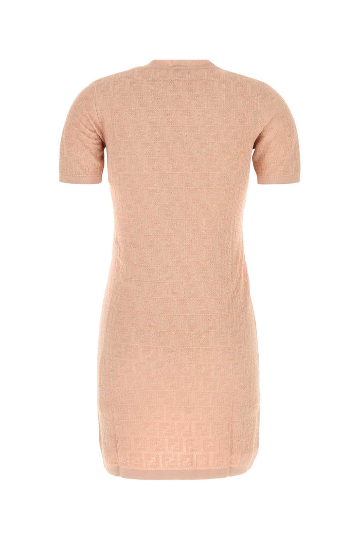 Pink Cotton Blend Dress Salt-25 Exterior: Viscose Abiti