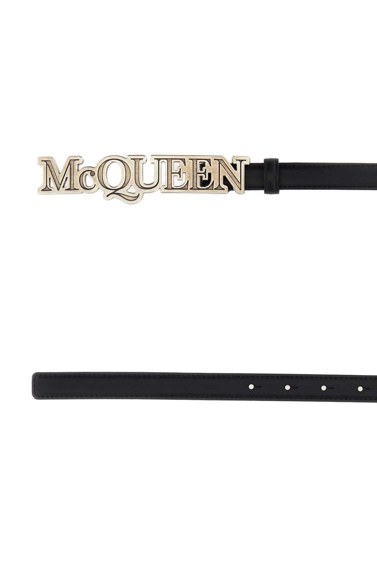Black Leather Belt Cinture