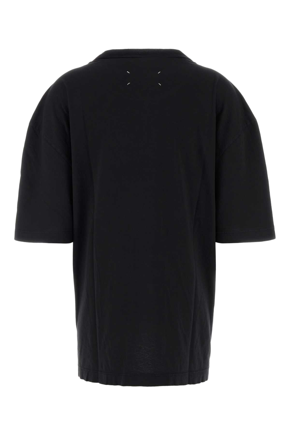 Black Cotton Oversize T-Shirt Washedblack Tessuto Primario: Cotone