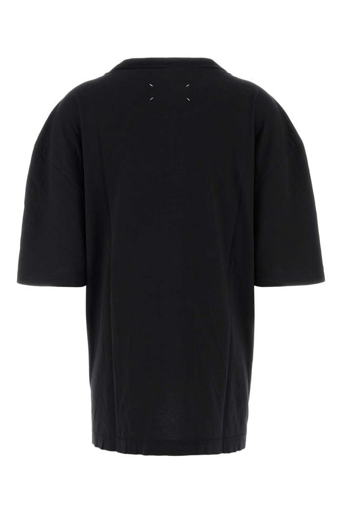 Black Cotton Oversize T-Shirt Washedblack Tessuto Primario: Cotone