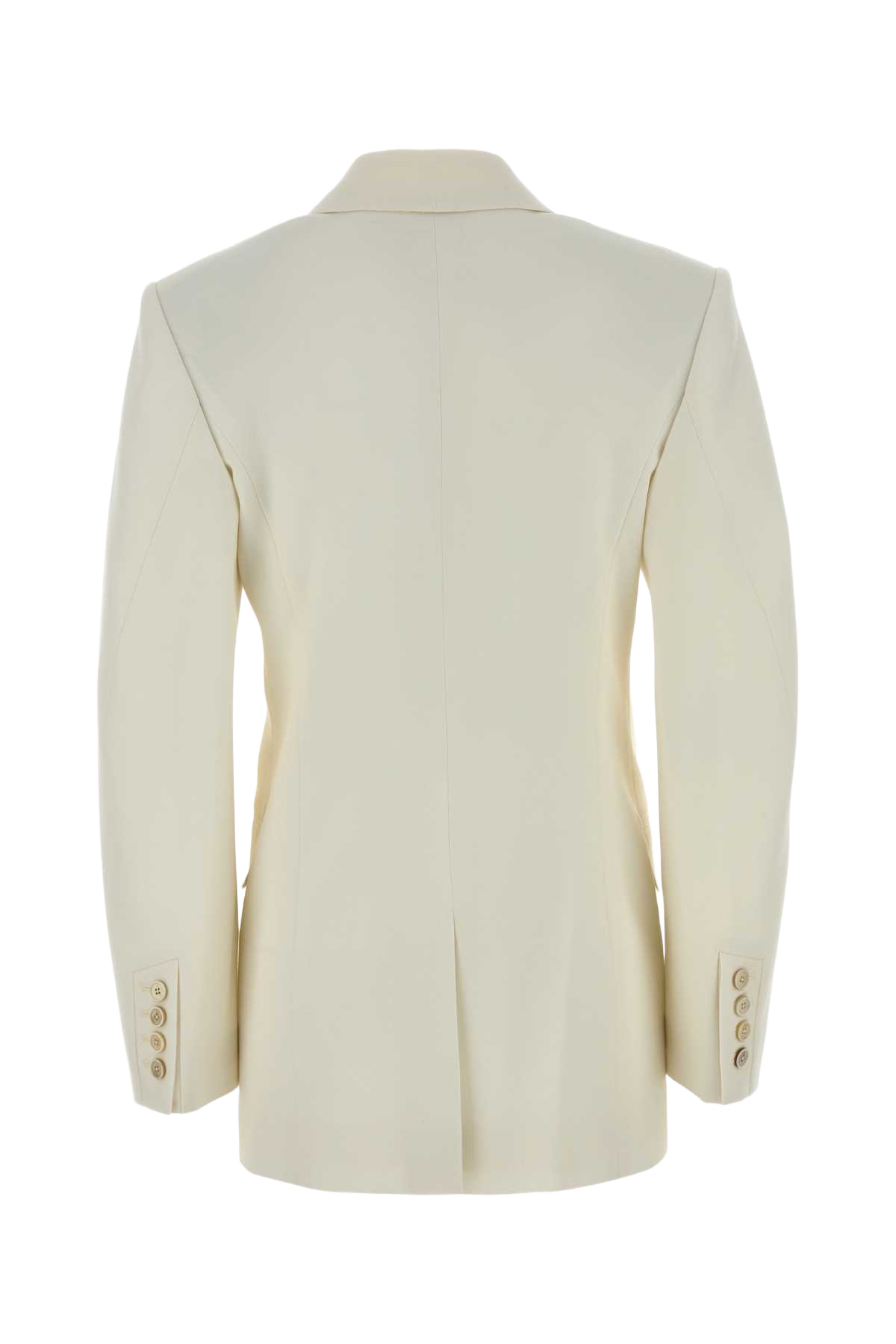 Ivory Wool Blend Blazer White Giacche E Gilet