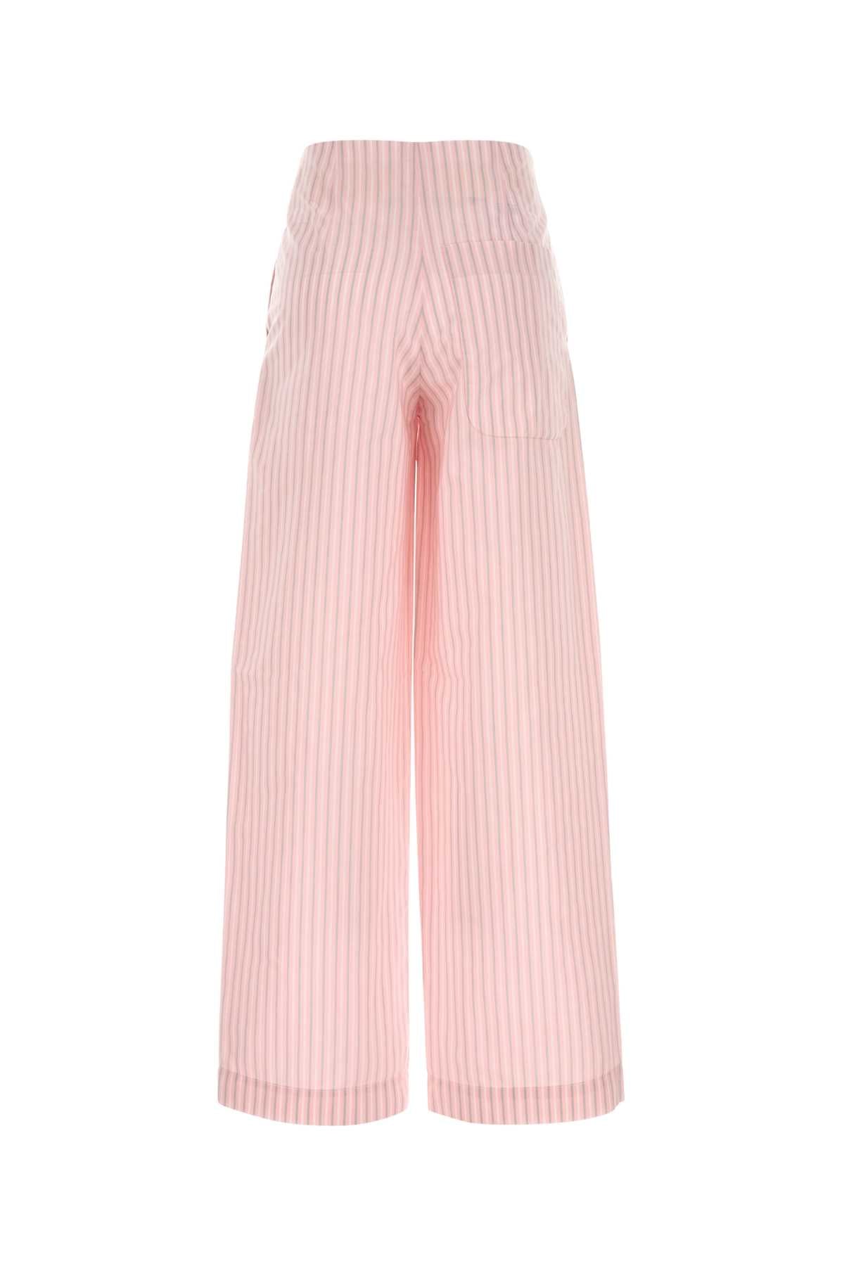 Embroidered Poplin Pant Fantasiarosa Exterior: Polyester Cotton Pantaloni
