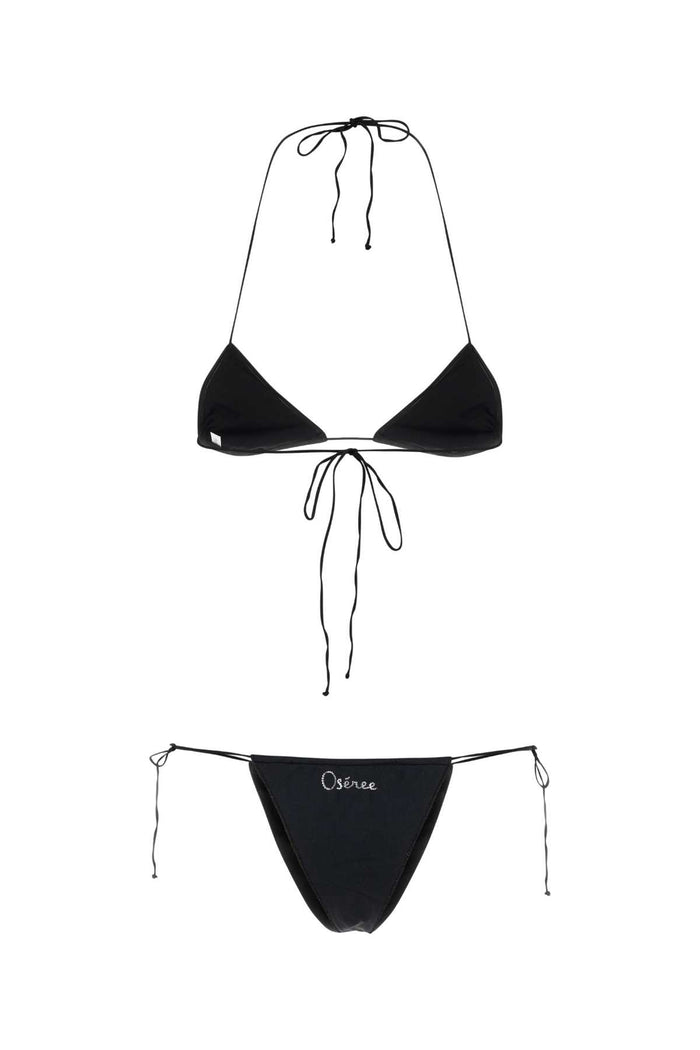 Black Stretch Nylon Bikini Costumi Da Bagno