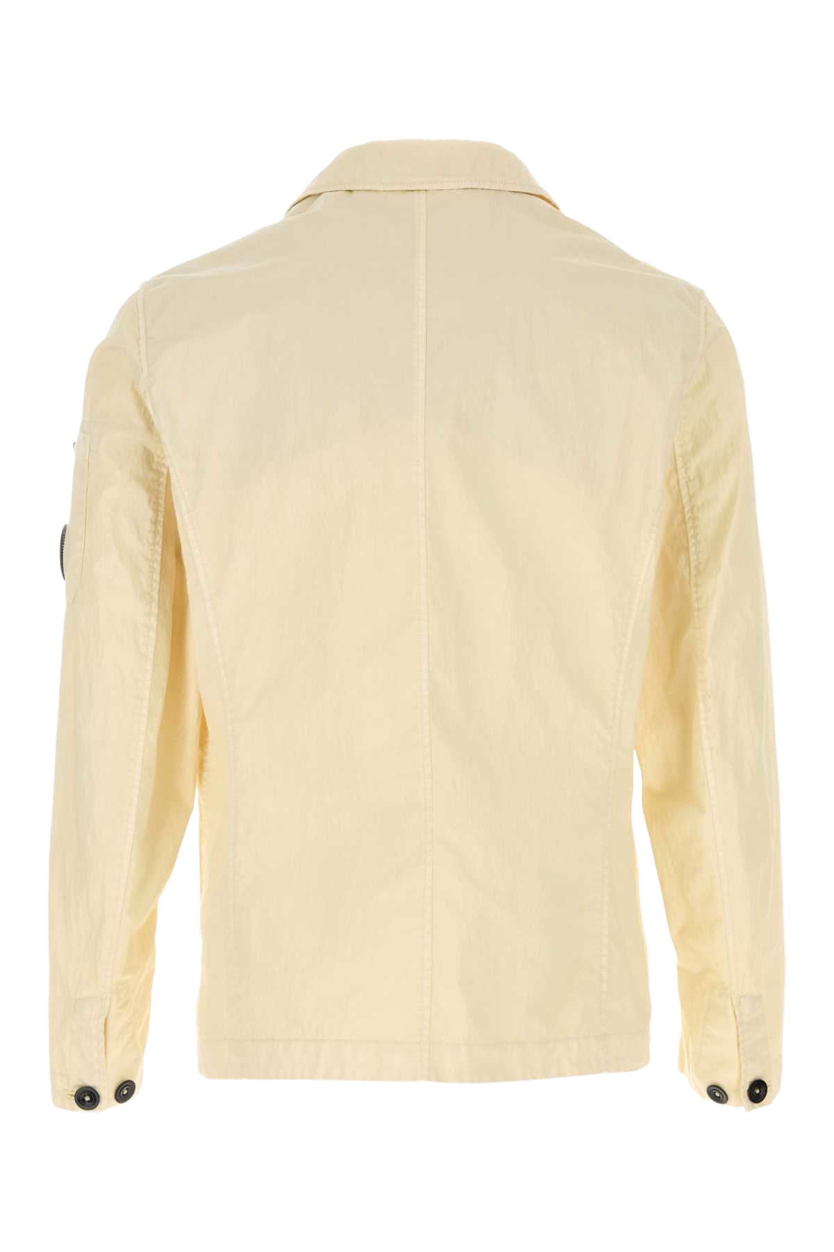 Cream Cotton Blend Blazer Frozendew Exterior: Nylon Maglieria