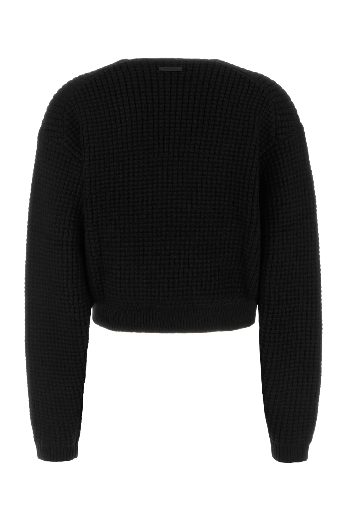 Black Polyester Blend Sweater Vintageblack Maglieria