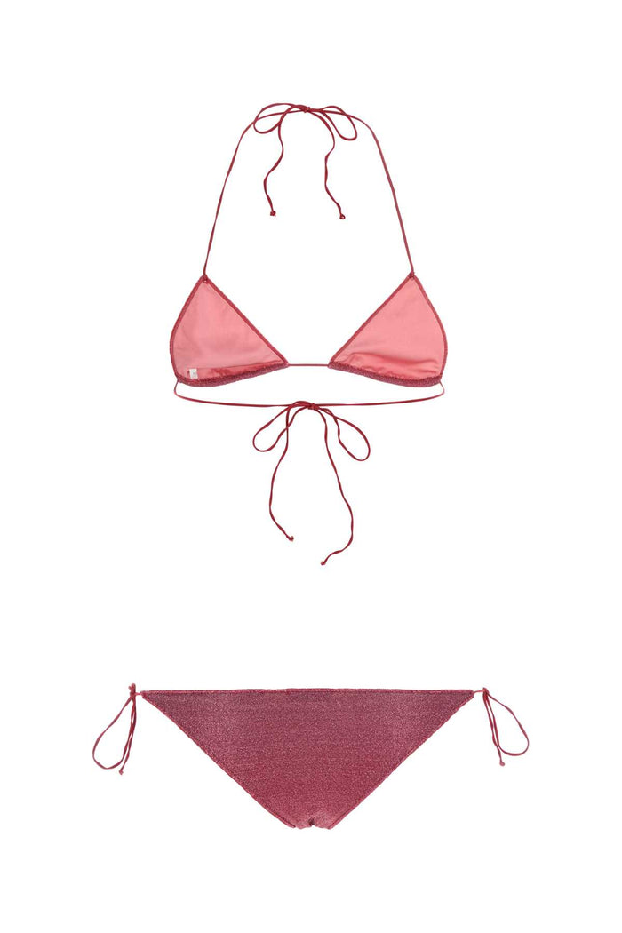 Dark Pink Nylon Blend Bikini Sunset Costumi Da Bagno