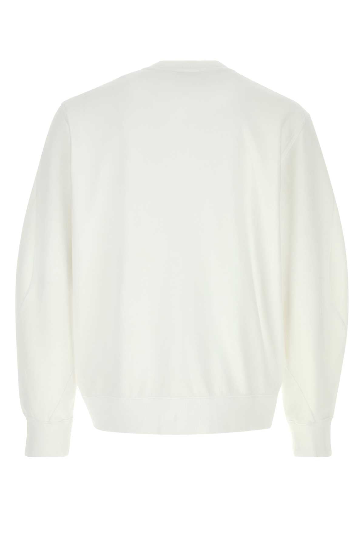White Cotton Sweatshirt Exterior: Felpe