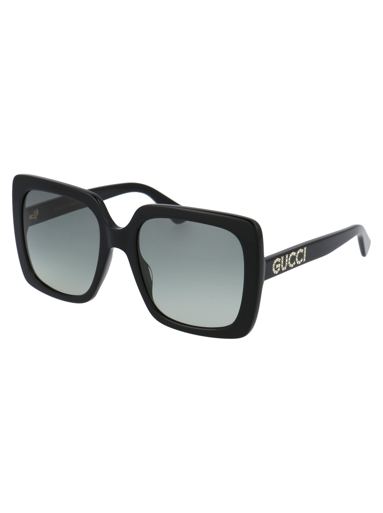 Gg0418s 001 Black Grey Acetate Sunglasses
