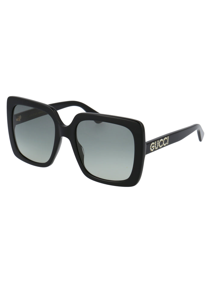 Gg0418s 001 Black Grey Acetate Sunglasses