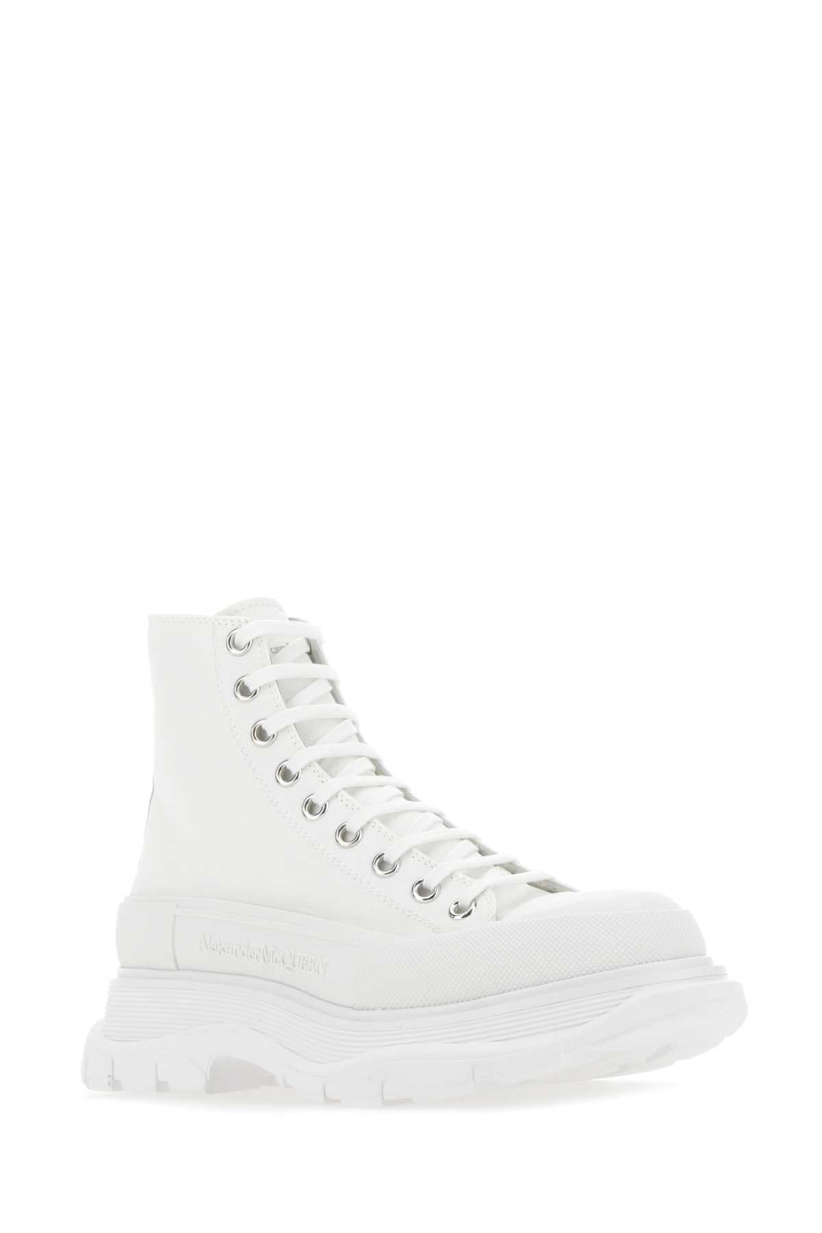 White Canvas Sack Sneakers 9000