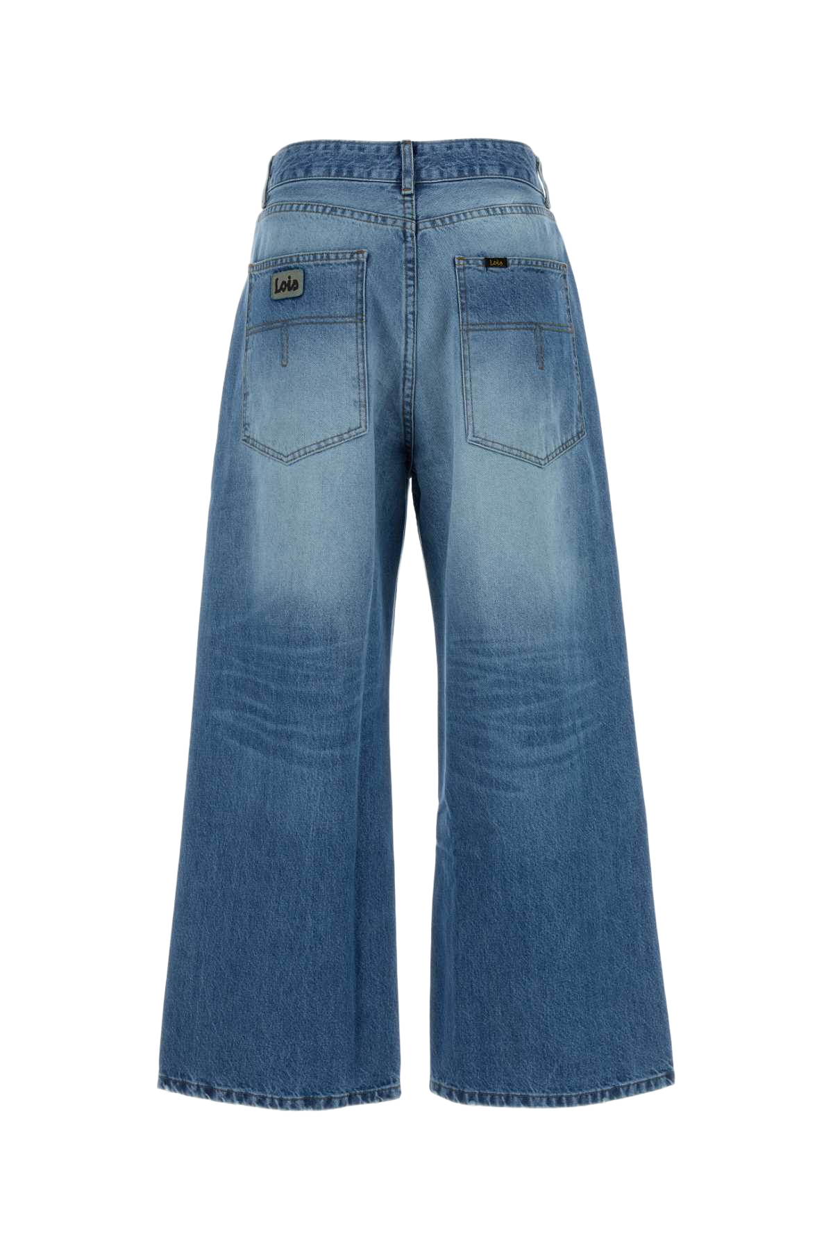 Denim Beatrix Wide-Leg Jeans Distresseddoublestone