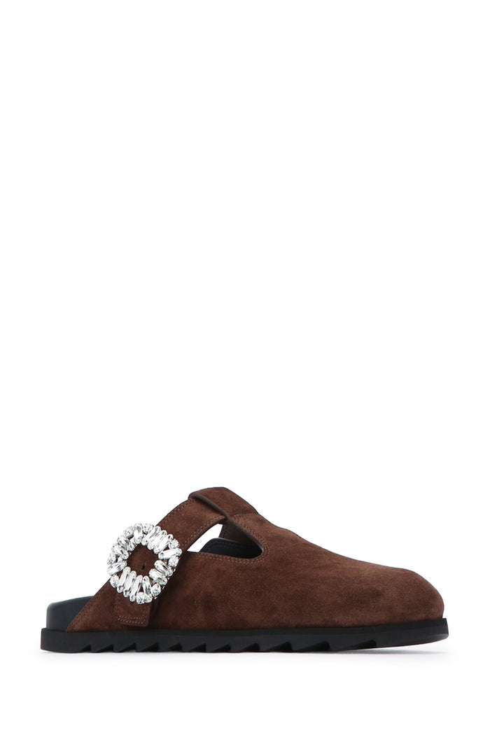 Slidy Viv Closed T-Strap Mule Marrone Africa Leather / Sole: Calf Sneaker