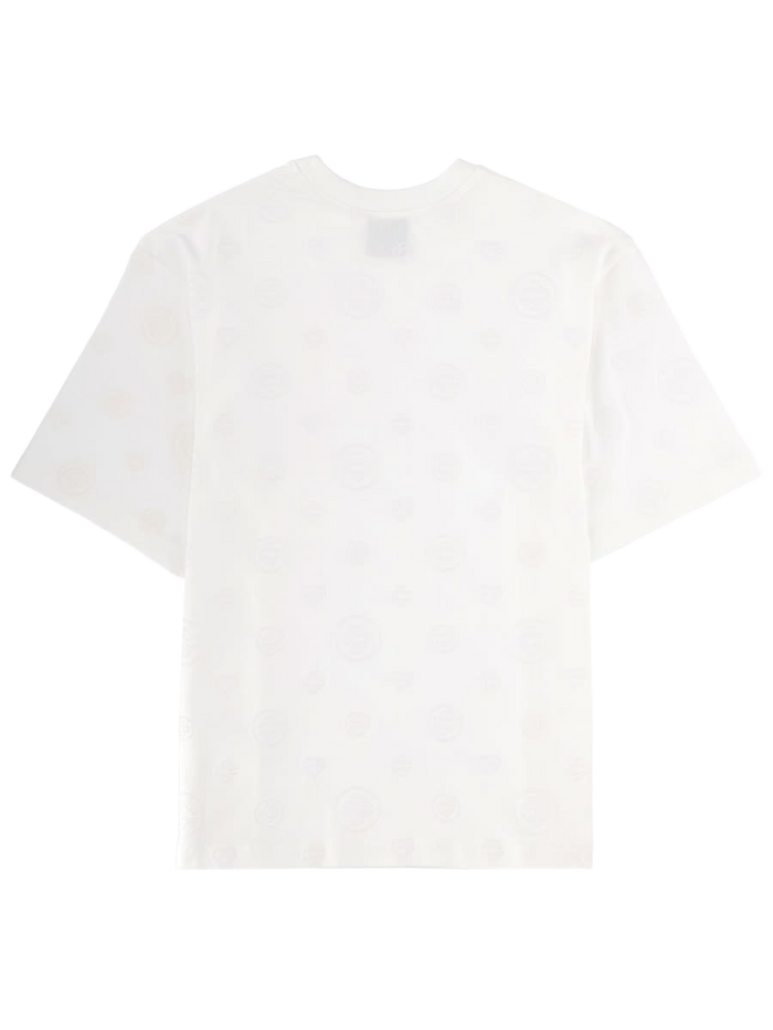 T-Shirt With Monogram Details White Organic Cotton T-shirts