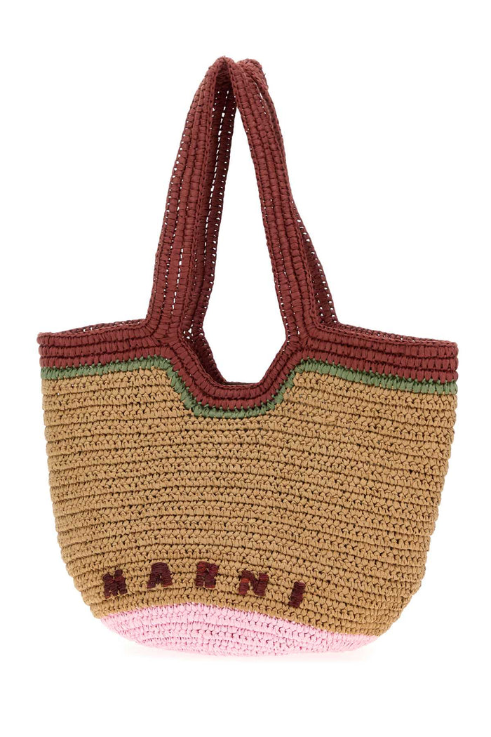 Raffia Seaside Shopping Bag Wildcerryolivepompeiirose Exterior: Borse A Mano