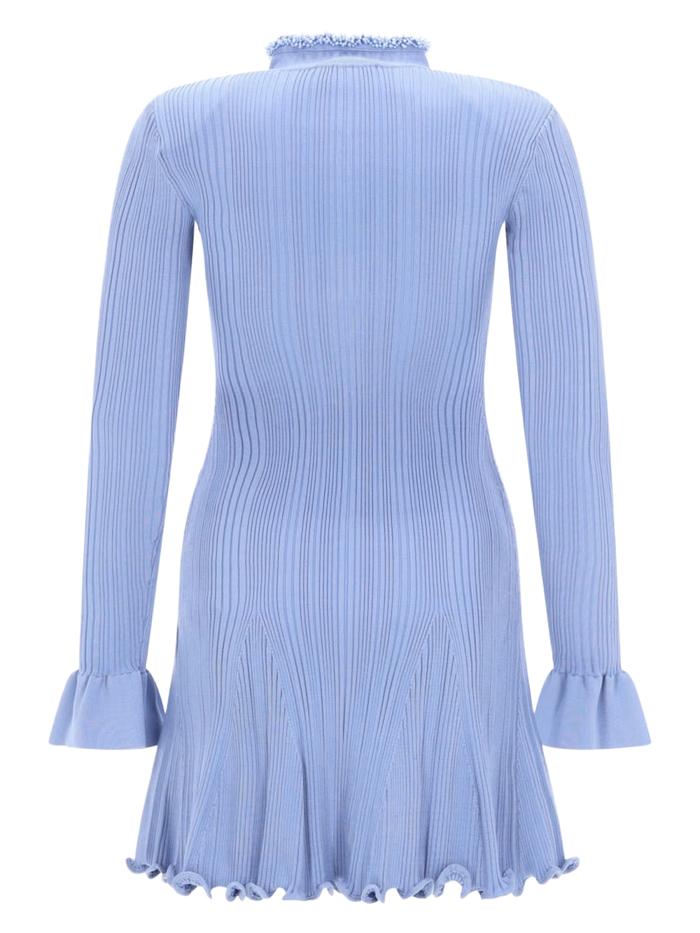 Mini Dress With Beads Blue