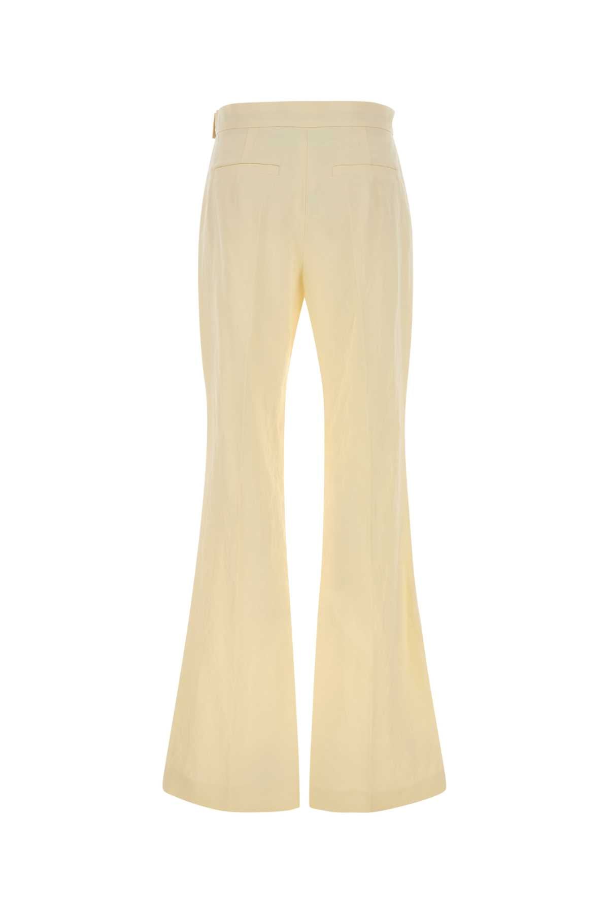 Pastel Yellow Viscose Blend Piacere Pant Giallo Chiaro Exterior: Paper Pantaloni