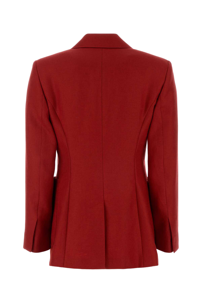 Red Linen Volonta Blazer Rosso Exterior: Giacche E Gilet