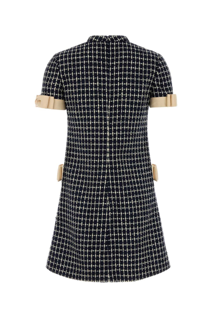 Embroidered Tweed Mini Dress 671 Abiti