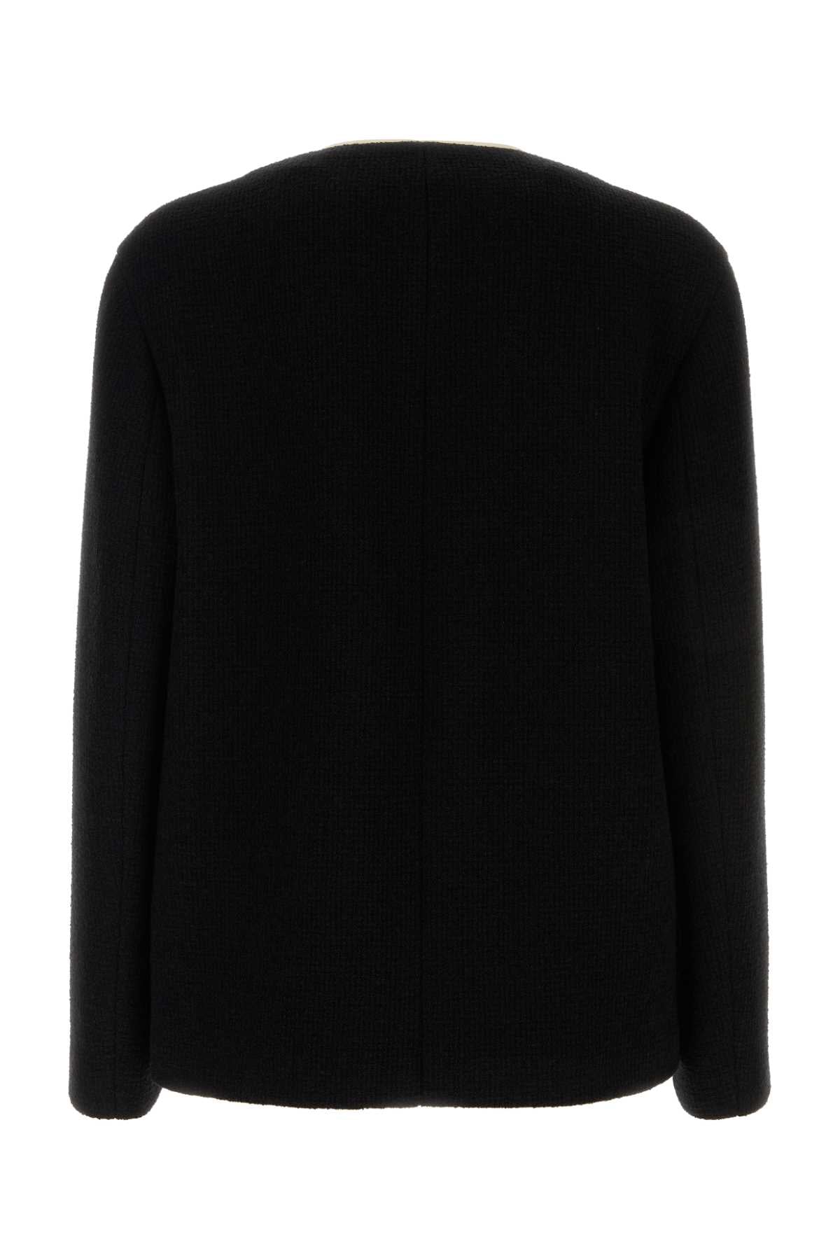 Black Wool Blend Cardigan Maglieria