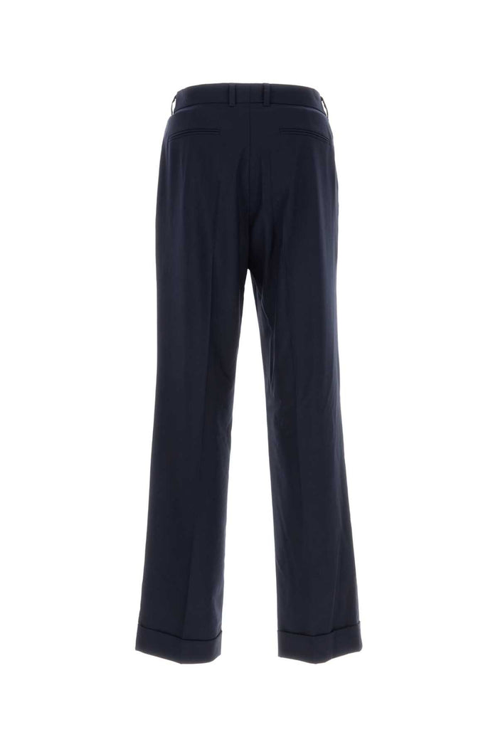 Navy Blue Wool Pant Exterior: Virgin Pantaloni
