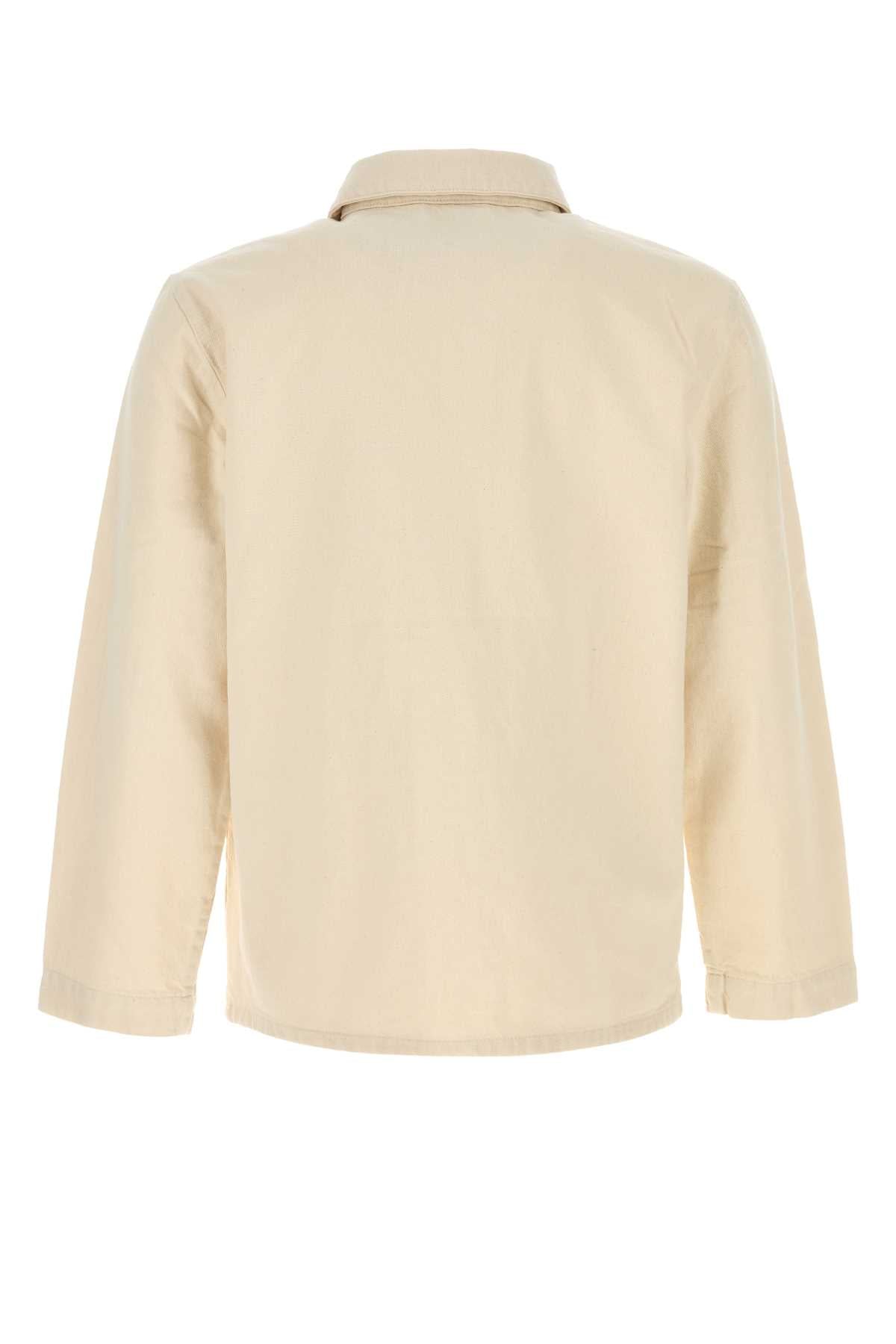 Sand Denim Kerlouan Jacket Ecru Exterior: Cotton Giubbini