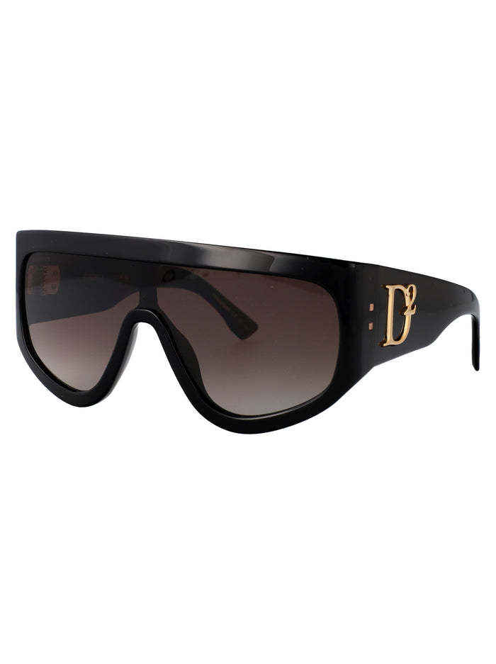 D2 0149-S Black Acetate Sunglasses