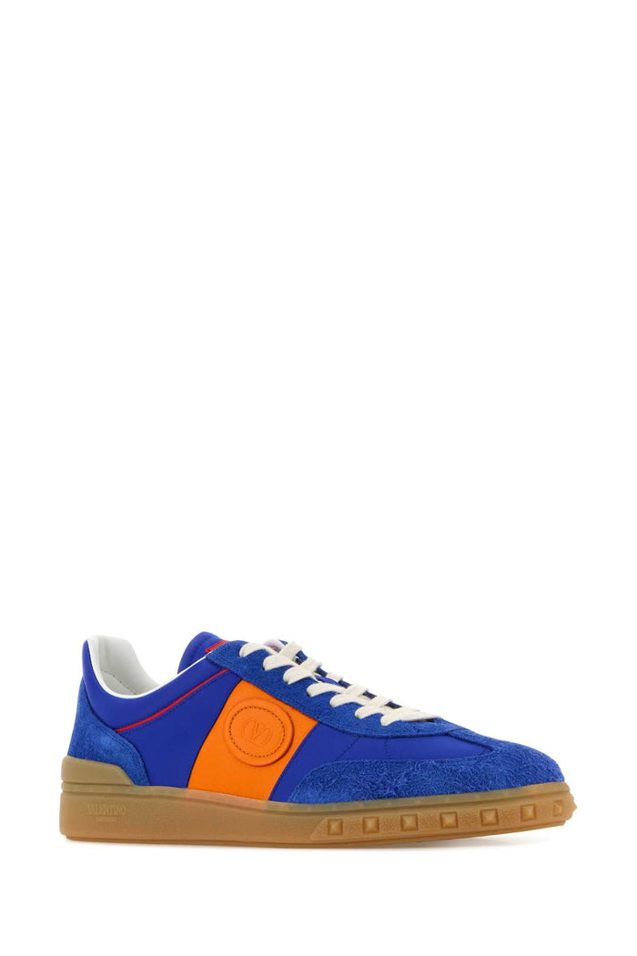 Electric Blue Suede And Fabric Upvillage Sneakers Acidbluenewzafpumpkinpumcoralram