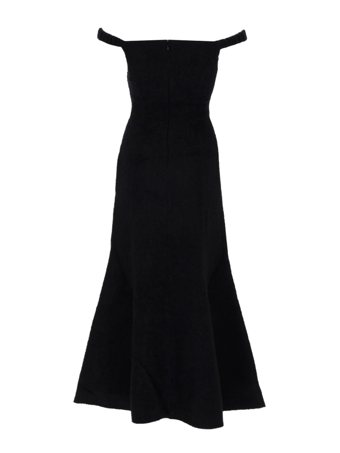 Boucle Midi Dress Black