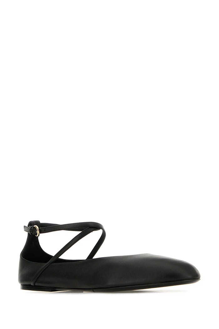 0212napbla 001 Black Lambskin Ballerine