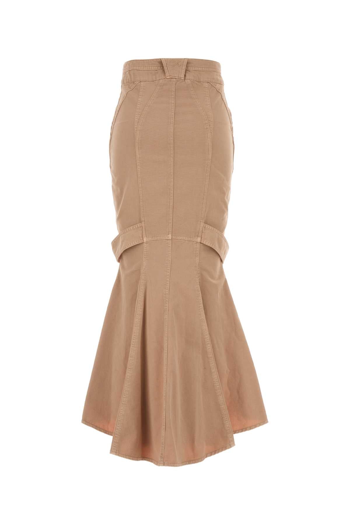 Light Pink Denim Skirt Rosa Exterior: Cotton Gonne
