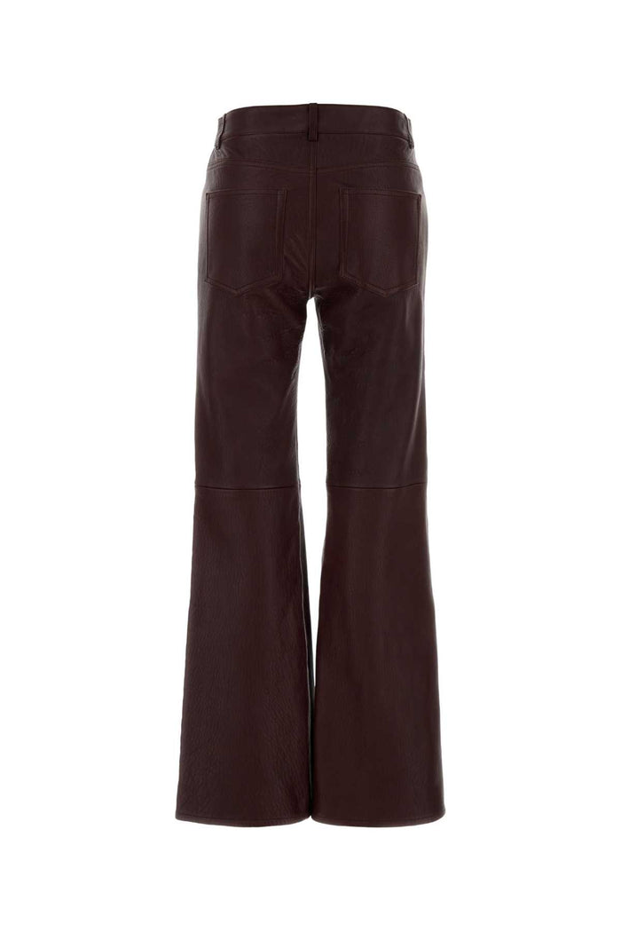 Grape Leather Flared Pant Fullvioline Exterior: Lamb Pantaloni