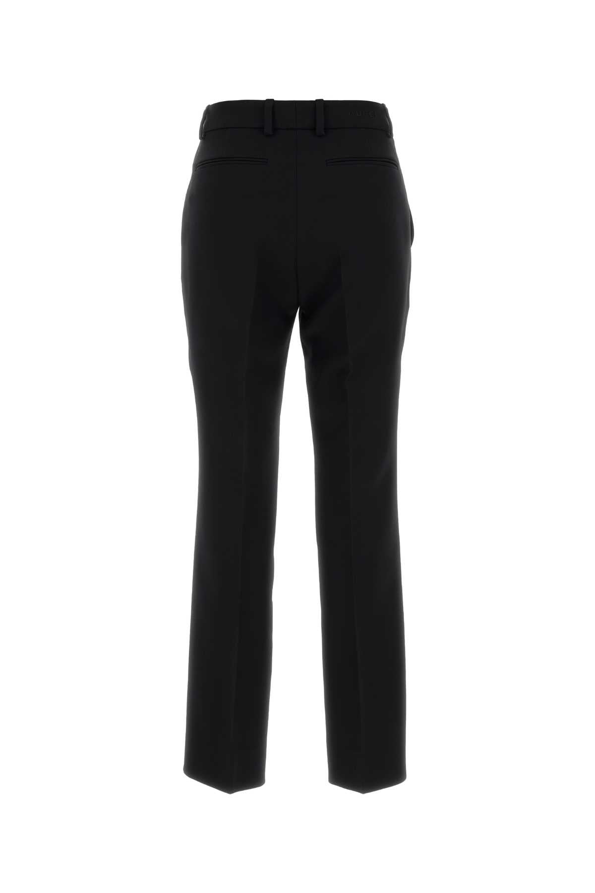 Black Cady Pant T Silk Woolmother Pearl Pantaloni
