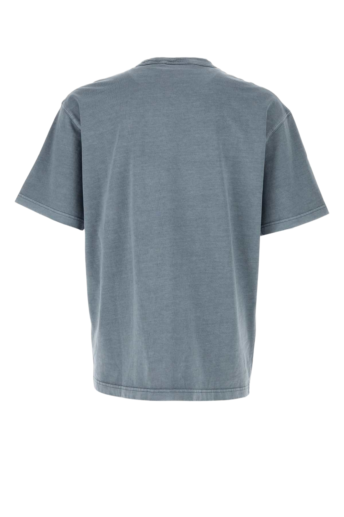 Powder Blue Cotton S-S Torion Pocket T-Shirt Exterior: Organic