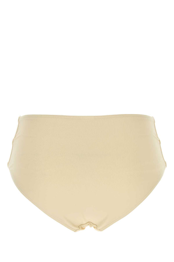 Ivory Stretch Nylon Cycle Bikini Bottom Panama Costumi Da Bagno