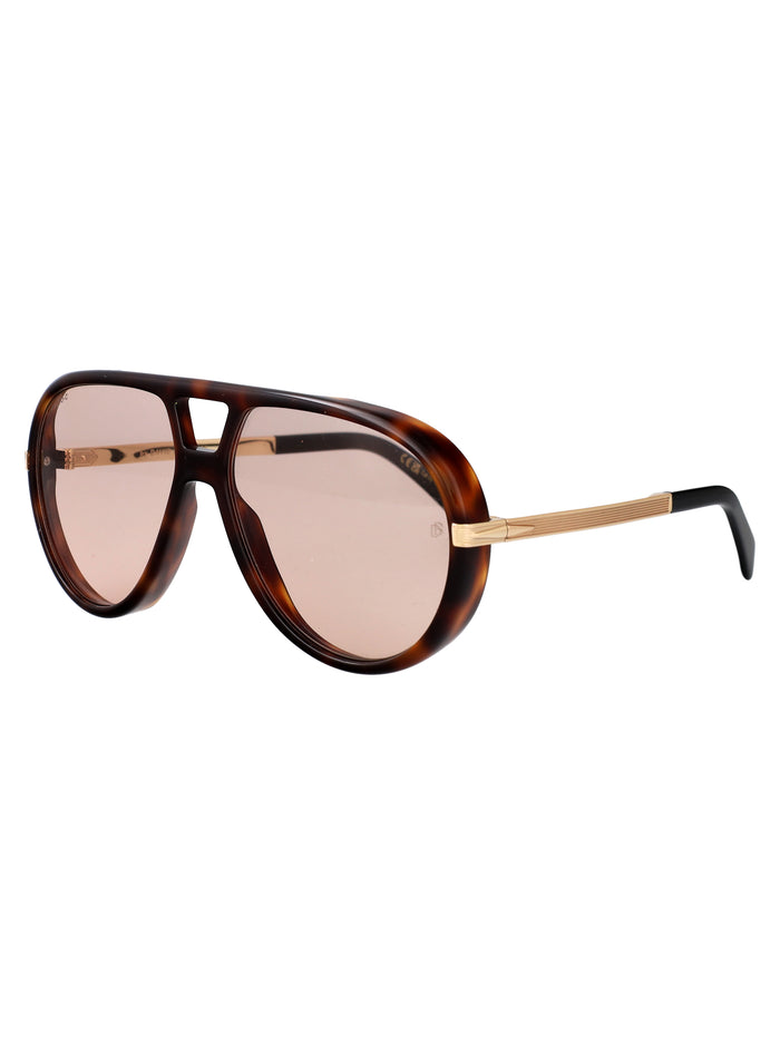 Db 99-Voyager Havana Gold Acetate Sunglasses