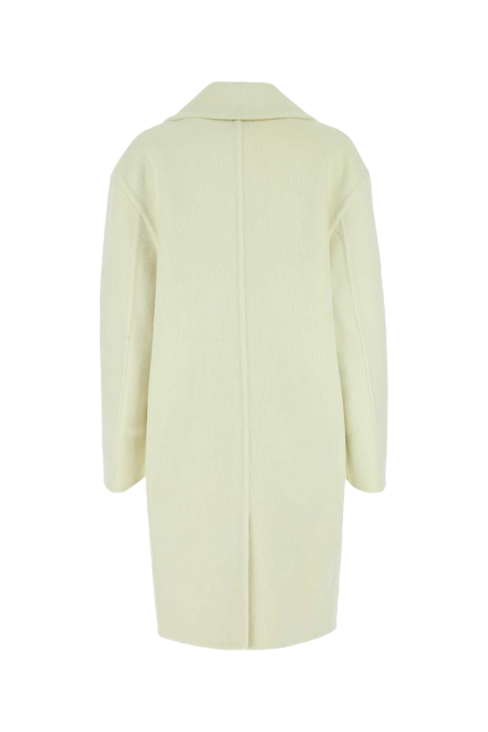 Ivory Wool Blend Coat 7112 Cappotti