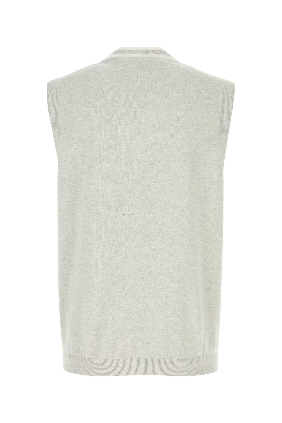 Light Grey Cotton Vest Ci807 Exterior: Maglieria