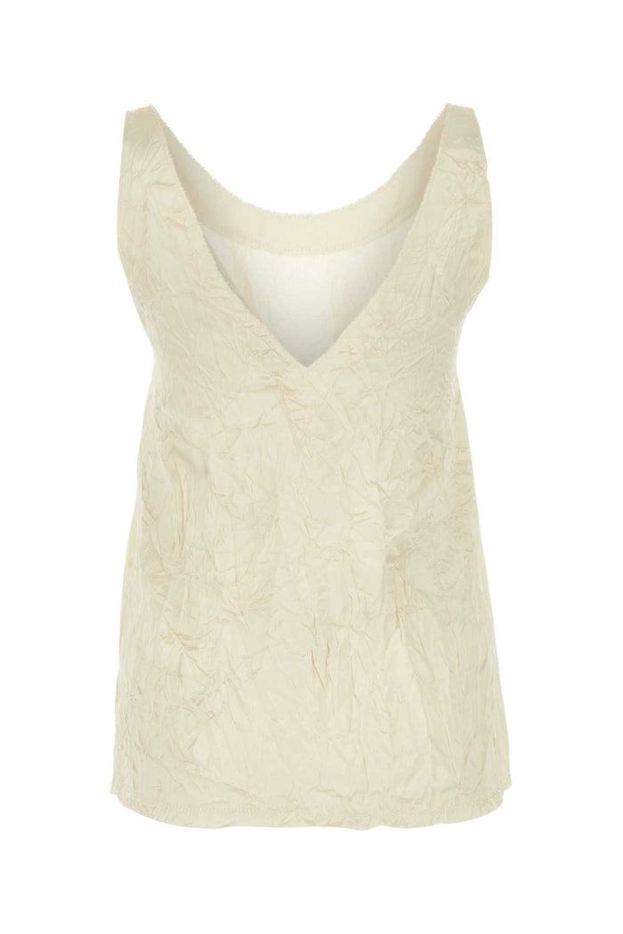 Ivory Viscose Top Chalk Exterior: Maglie