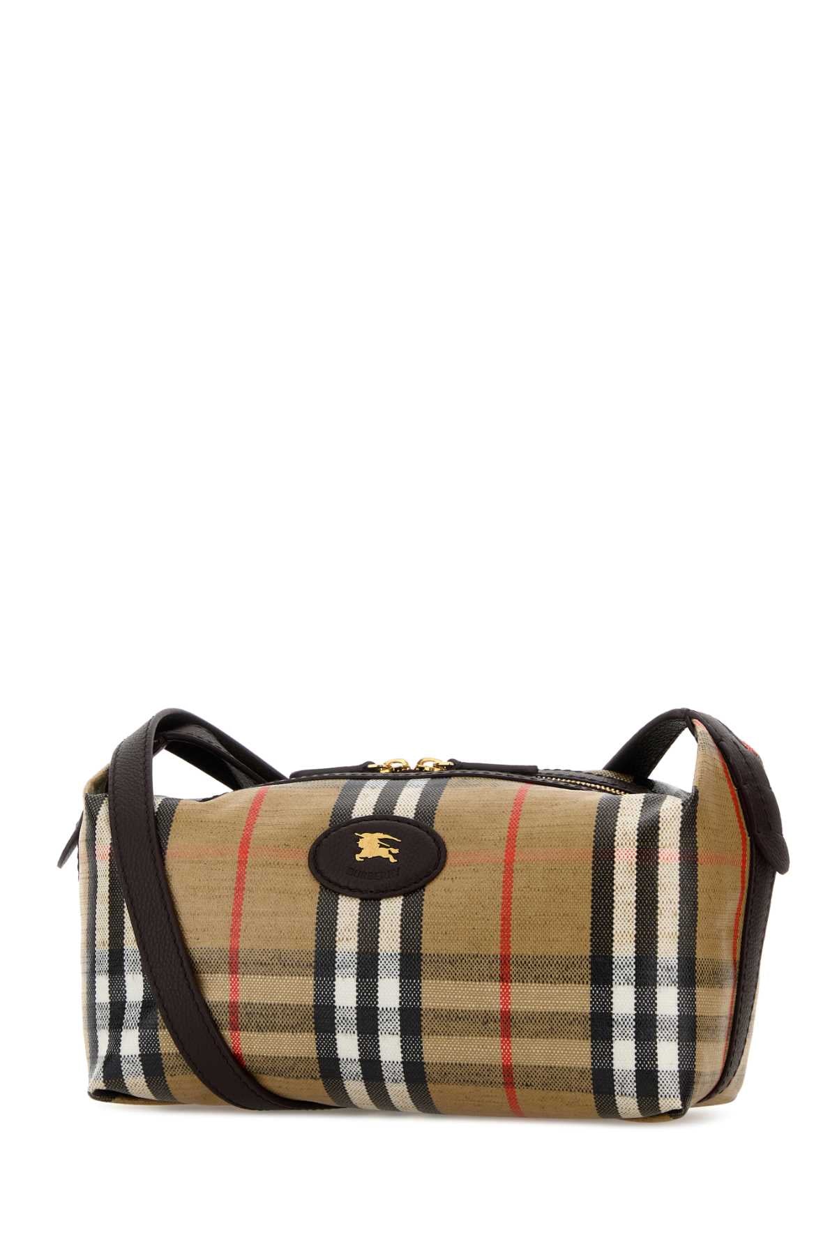 Printed Canvas Highlands Shoulder Bag Sandpeat Cotton Viscose Linen Borse A Tracolla