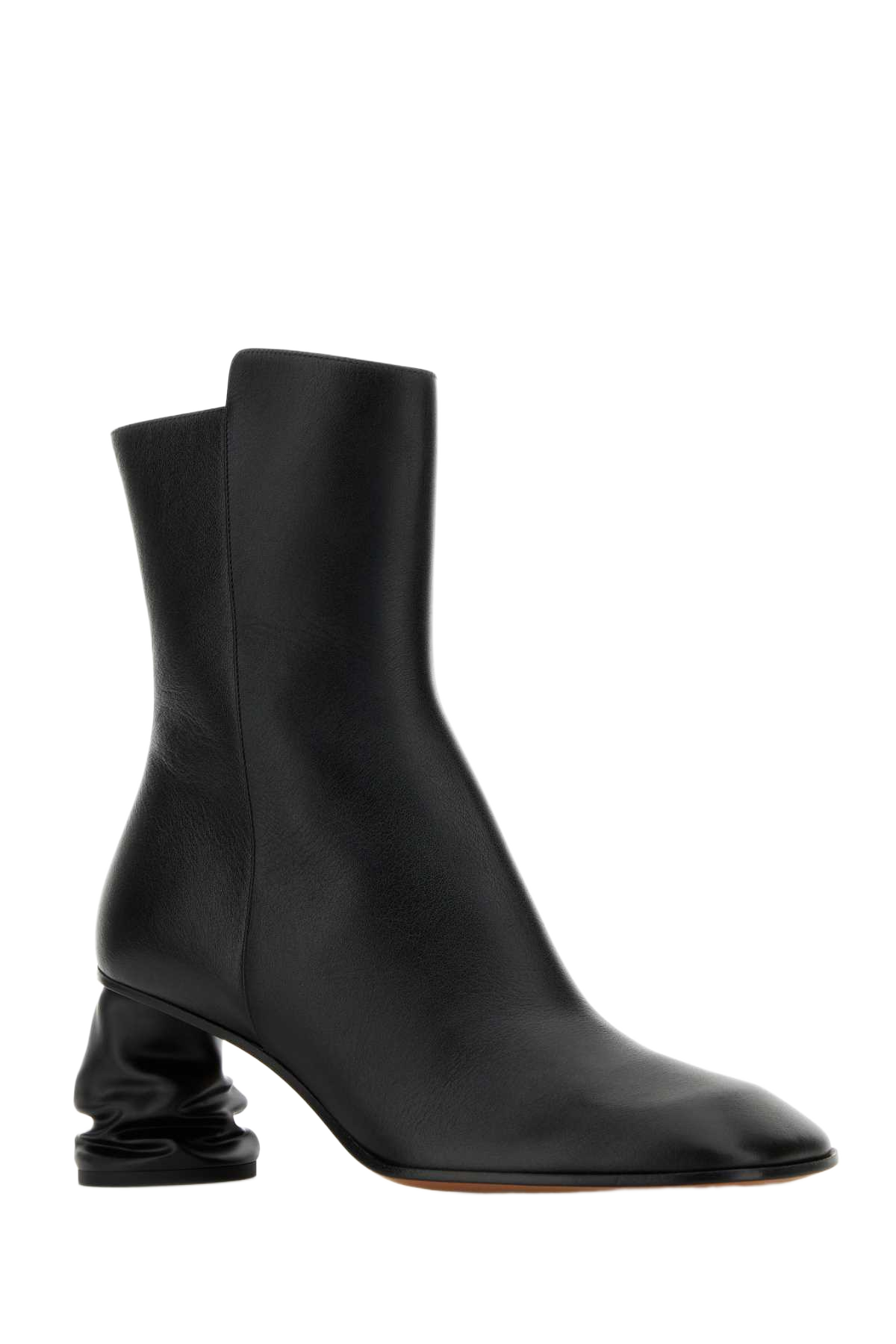 Black Leather Ankle Boots Stivali