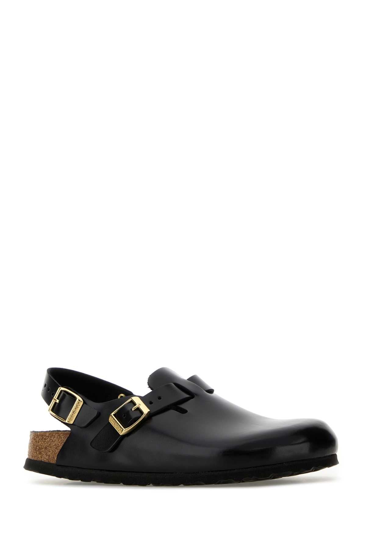 Tokio Hex Black, Amalfi Natural Leather Slippers