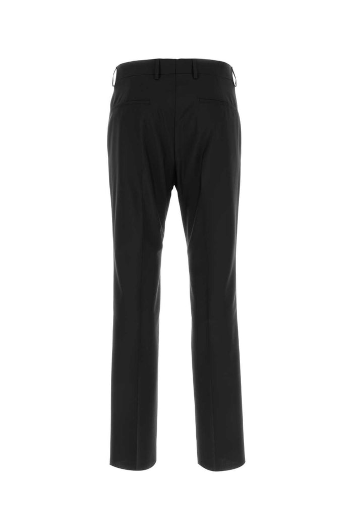 Black Wool Blend Pant Nero Exterior: Mohair Pantaloni