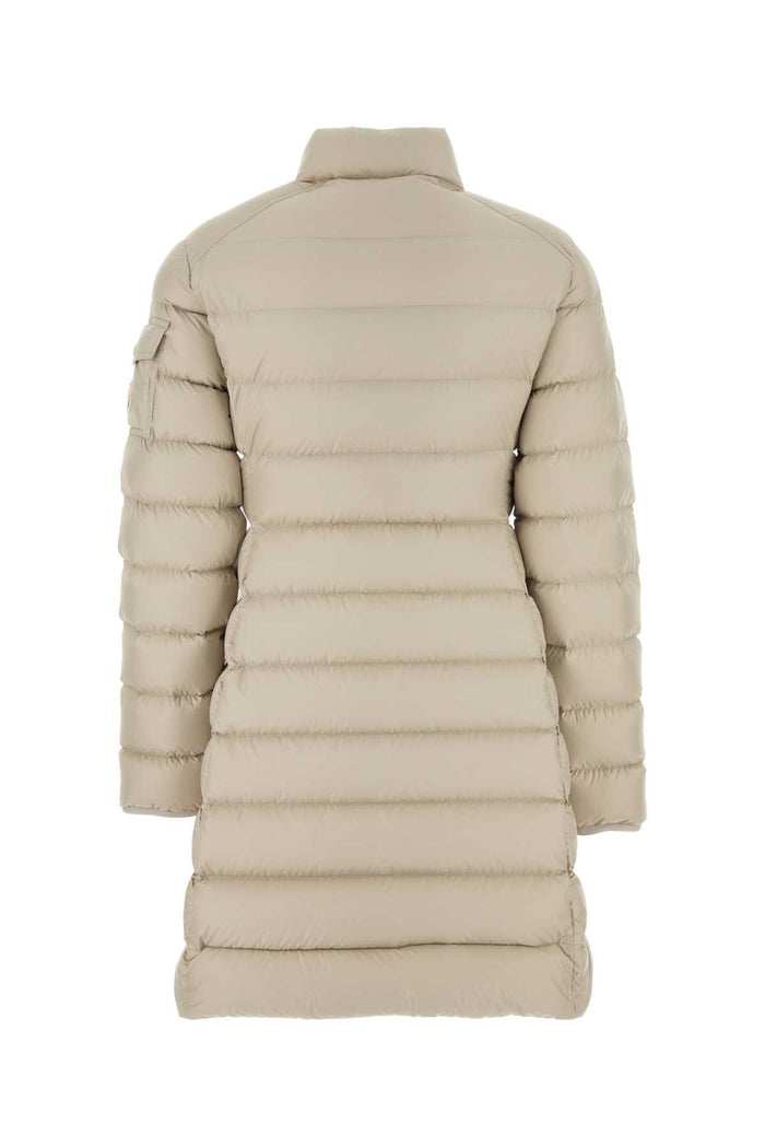 Sand Polyester Igesse Down Jacket Ecru Cappotti