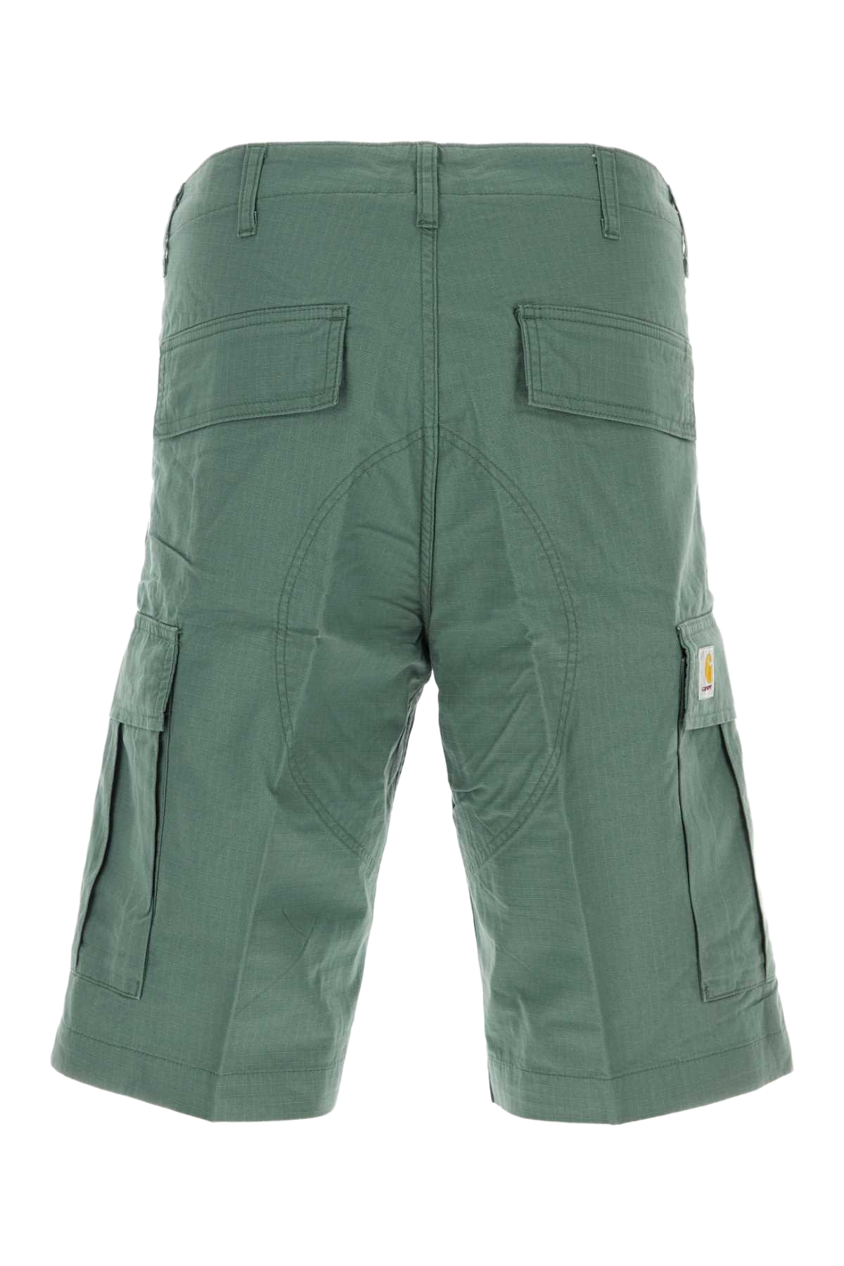 Green Cotton Regular Cargo Short Duckgreen Exterior